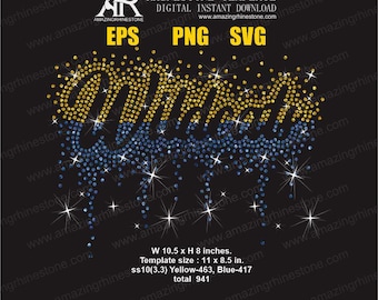 Wildcats rhinestone template digital instant download, cut file svg, eps, png.