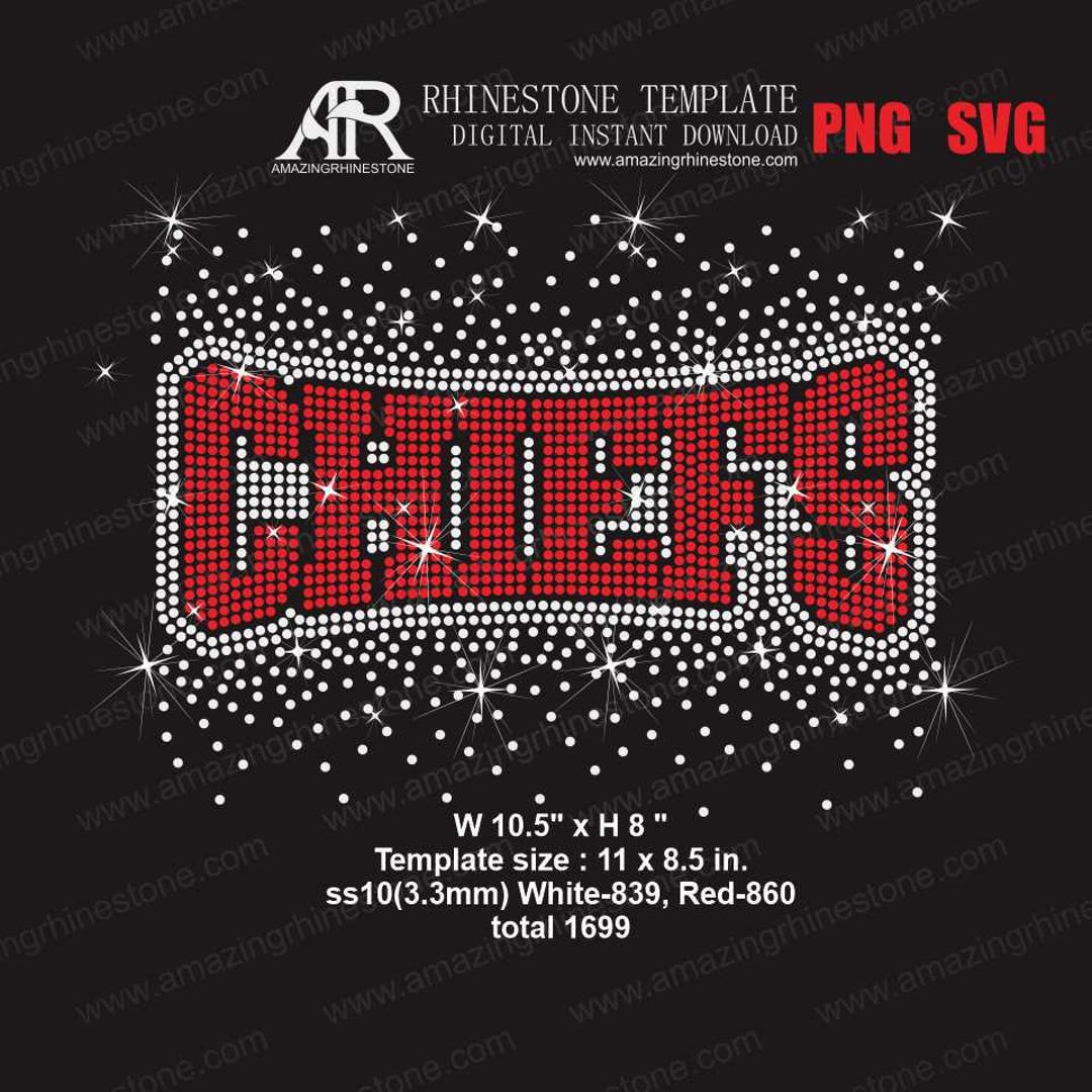 CHIEFS Rhinestone Template Digital Instant Download, Cut File Svg, Eps ...
