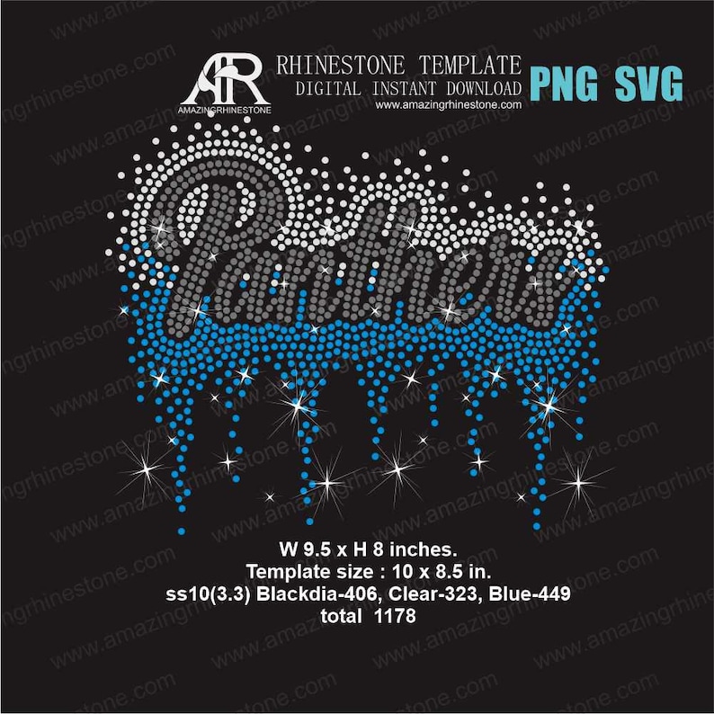 Panthers Rhinestone Template Digital Instant Download, Cut File Svg. - Etsy