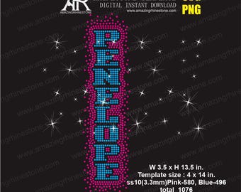 Penelope Svg AMELIA Rhinestone Template Digital Instant Download, Cut File Svg, Png ...