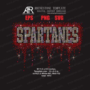 Plantilla de diamantes de imitación SPATANES, descarga instantánea digital, archivo de corte svg, eps, png.