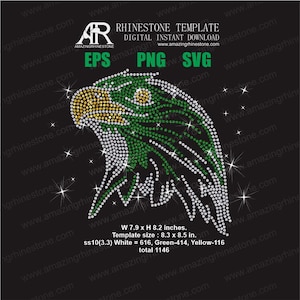 Plantilla de diamantes de imitación de águilas, descarga instantánea digital, archivo de corte svg, eps, png.