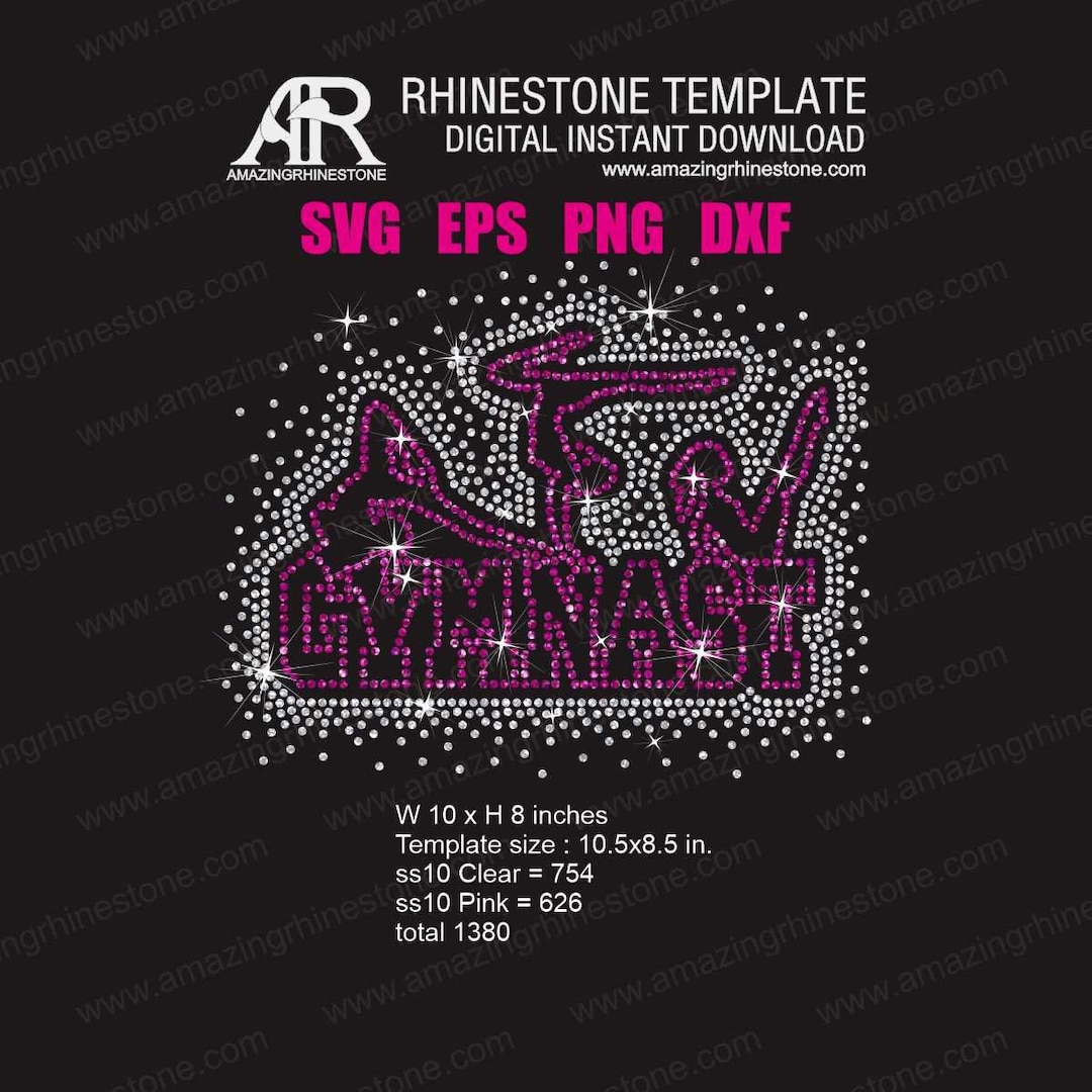 Zumba Rhinestone Template Gymnastic Rhinestone Template, Instant Download Cut Files. - Etsy