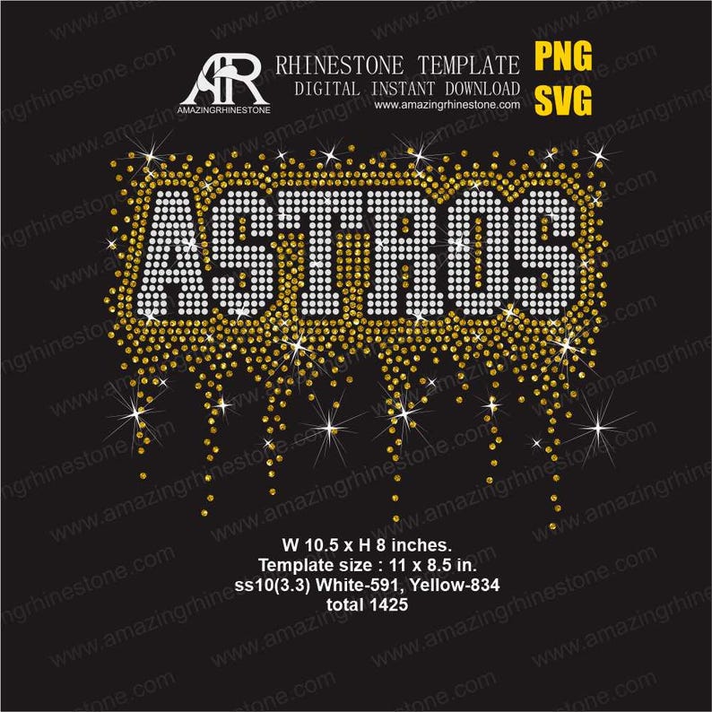 Astros Rhinestone Template Digital Instant Download, Cut File Svg, Eps ...