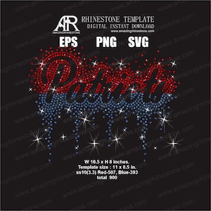 Plantilla de diamantes de imitación Patriots, descarga instantánea digital, archivo de corte svg, eps, png.