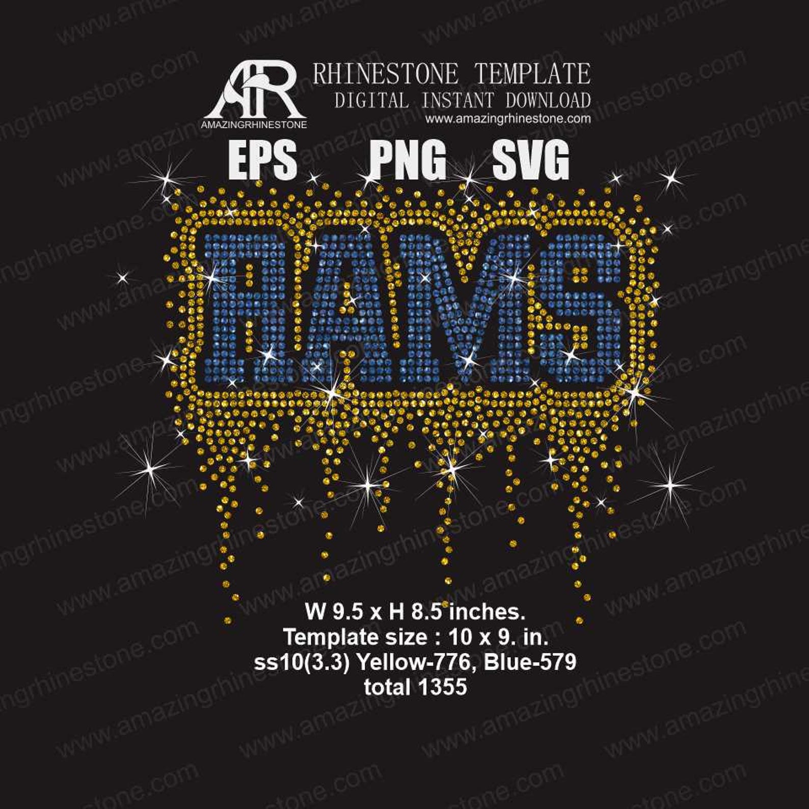 RAMS Rhinestone Template Digital Instant Download, Cut File Svg, Eps ...