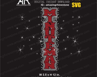 Minuteman Sleeve rhinestone template digital instant download, cut file svg. png.