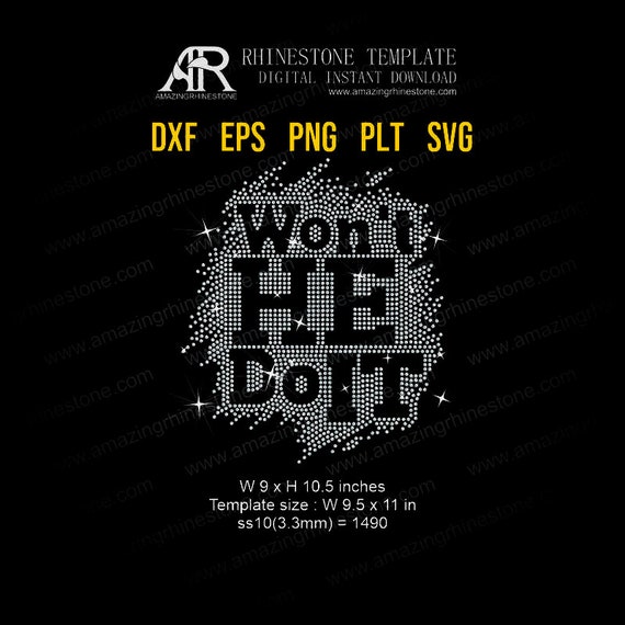 Won't He Do It Rhinestone Bling T-shirt Digital Instant - Etsy