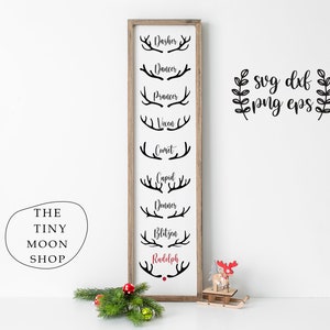 Reindeer Zeichen Svg, Rudolf Weihnachten Veranda Zeichen Svg, Xmas vertikale Zeichen, Weihnachten vertikale Zeichen Svg, Weihnachtsschild, Front Porch, Cricut, Svg