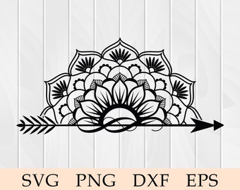 Download Half Mandala Svg Etsy