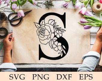 Download Flower Initial S Svg Etsy