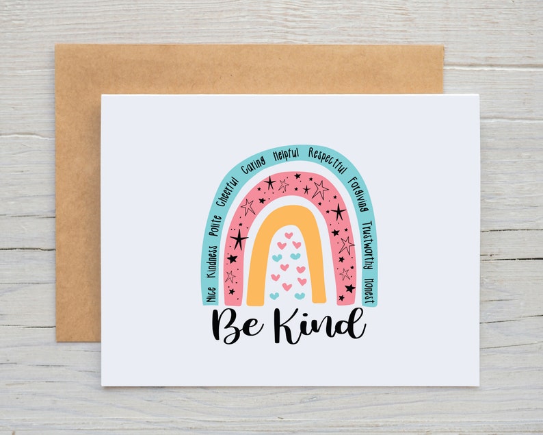 Download Be Kind Rainbow svg Kindness svg Cute Words of Kindness | Etsy