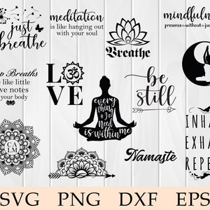 Meditation svg Bundle, Meditation Bundle svg, Meditation Designs, svg,eps,png, Cricut Instant Download, Studio, Clip Art, Vector