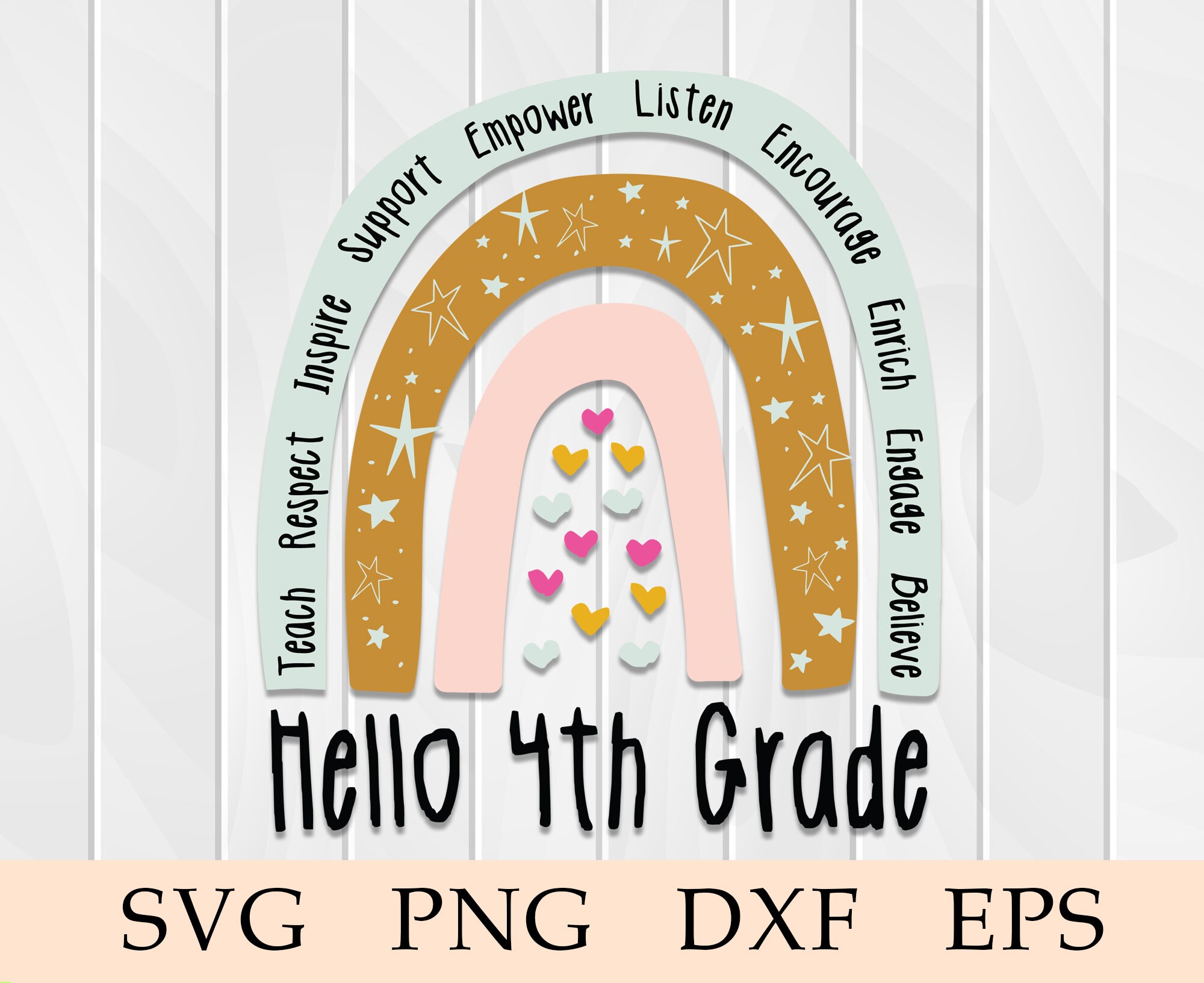 Hello 4th Grade Svg Hello Fourth Grade Svg Fourth Grade | Etsy