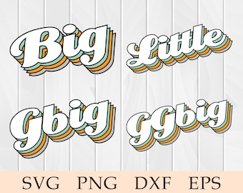 Big Little Sorority svg, Big Little GBig GGBig svg, Big Little Reveal Shirts svg, Sorority Sisters svg, Retro, Big Little Retro Font, Cricut