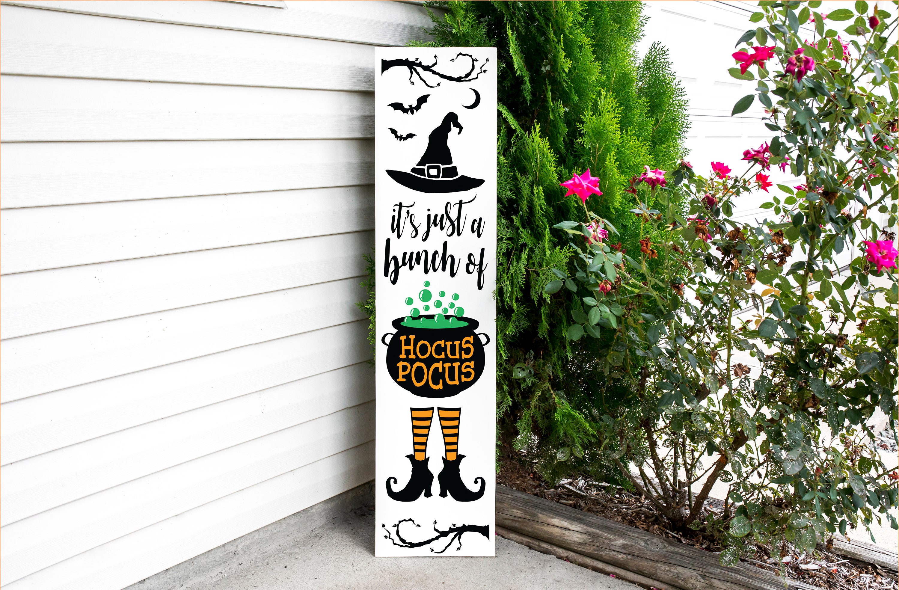 Halloween Porch Sign Svg, Its Just a Bunch of Hocus Pocus Sign Svg ...