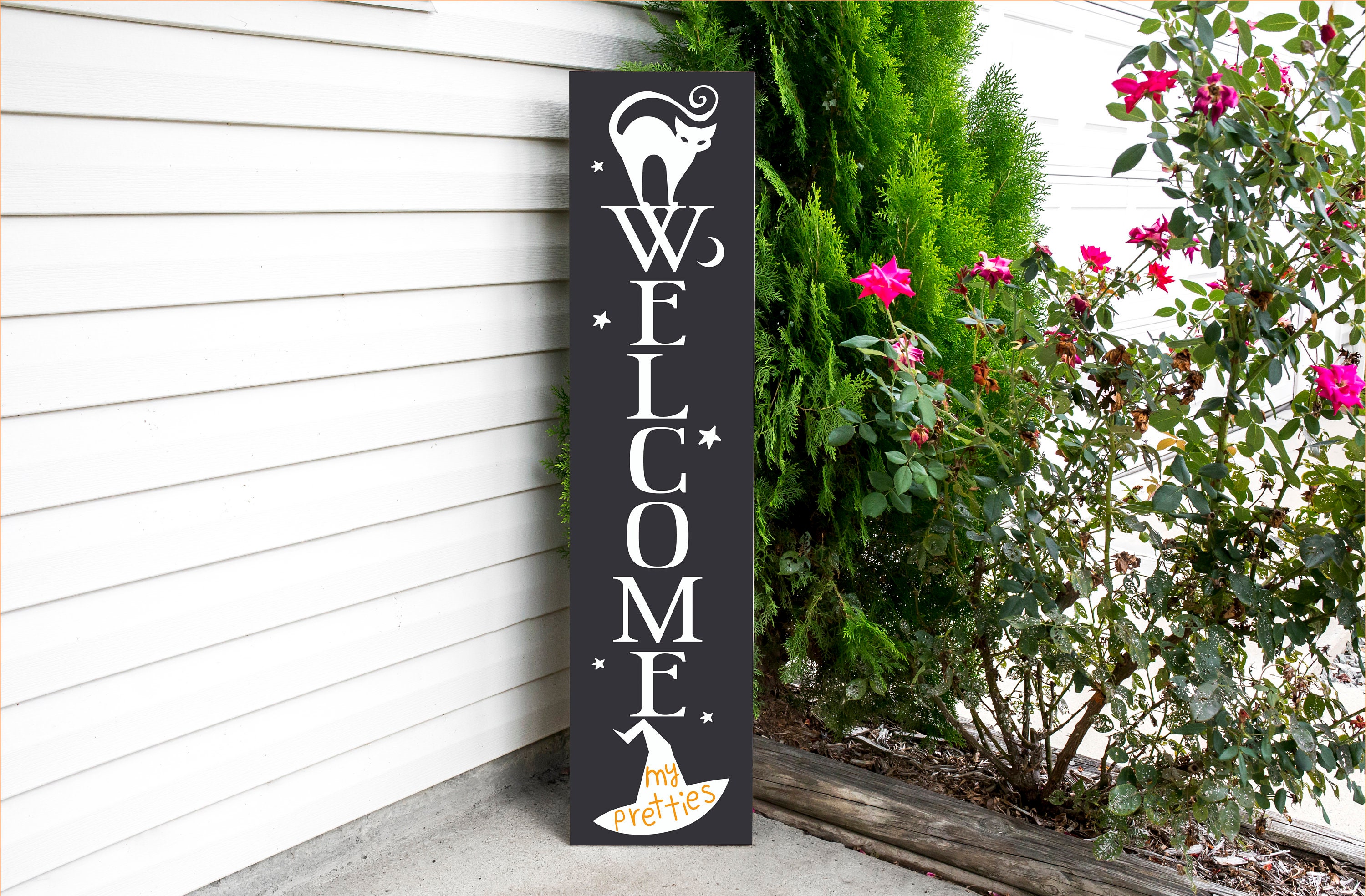 Halloween Porch Sign Svg Welcome My Pretties Sign Svg  Etsy UK