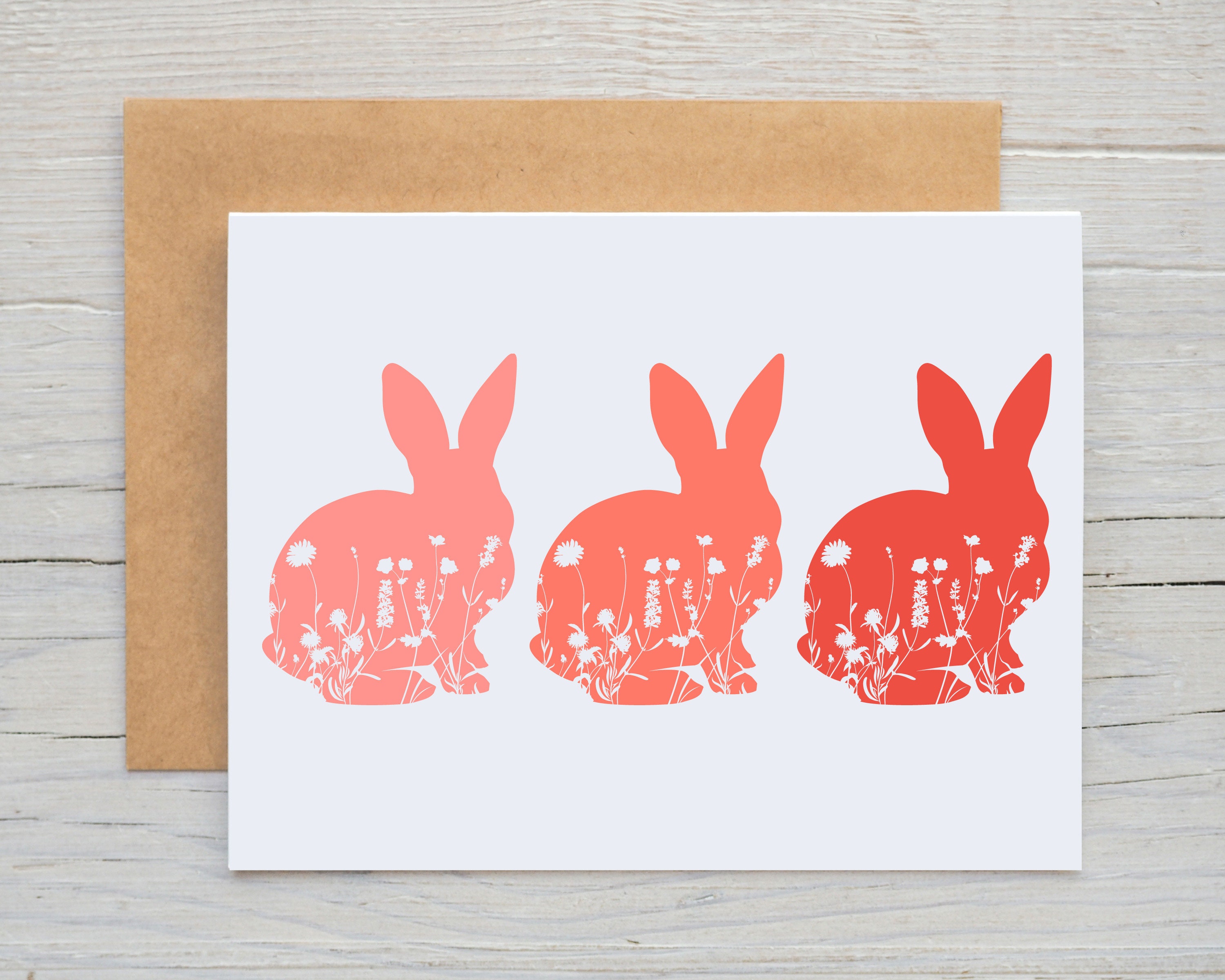 Floral Rabbit Silhouette Svg, Floral Bunny Svg, Easter Bunny Svg ...