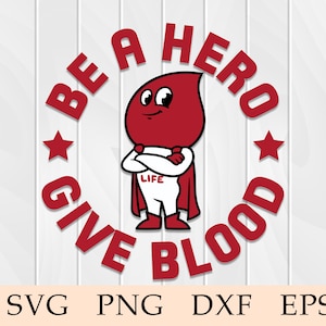 Blood Donor svg, Blood Drive svg, svg, eps, png, dxf, Red Cross, Cricut, Silhouette, Digital Download, Vector Art, Clip Art, Cut File