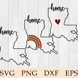 Louisiana svg, Louisiana Home svg, Louisiana Silhouette,Louisiana State Bundle,Rainbow,Heart,Louisiana Love,svg,Clipart,Digital,svg,Cricut,