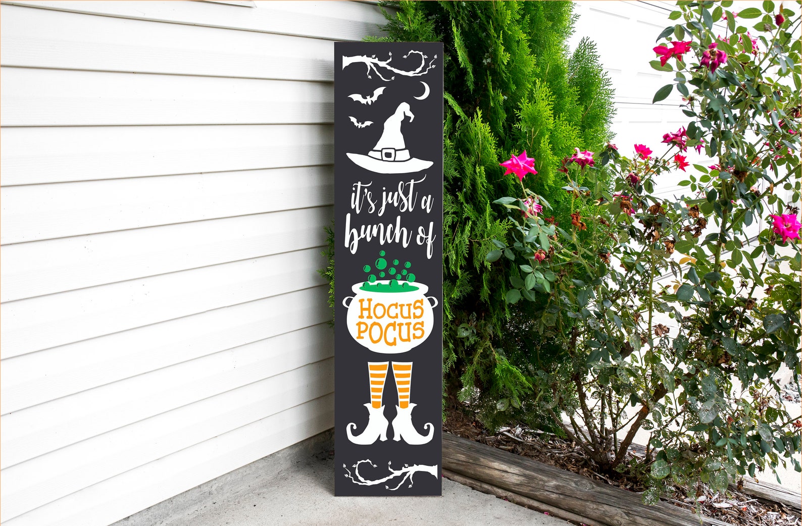 Halloween Porch Sign Svg, Its Just a Bunch of Hocus Pocus Sign Svg ...
