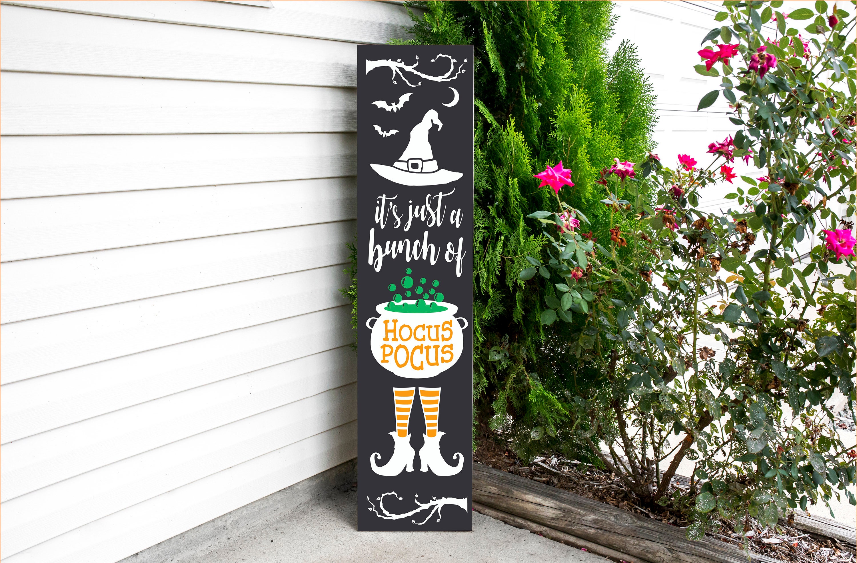 Halloween Porch Sign Svg, Its Just a Bunch of Hocus Pocus Sign Svg ...