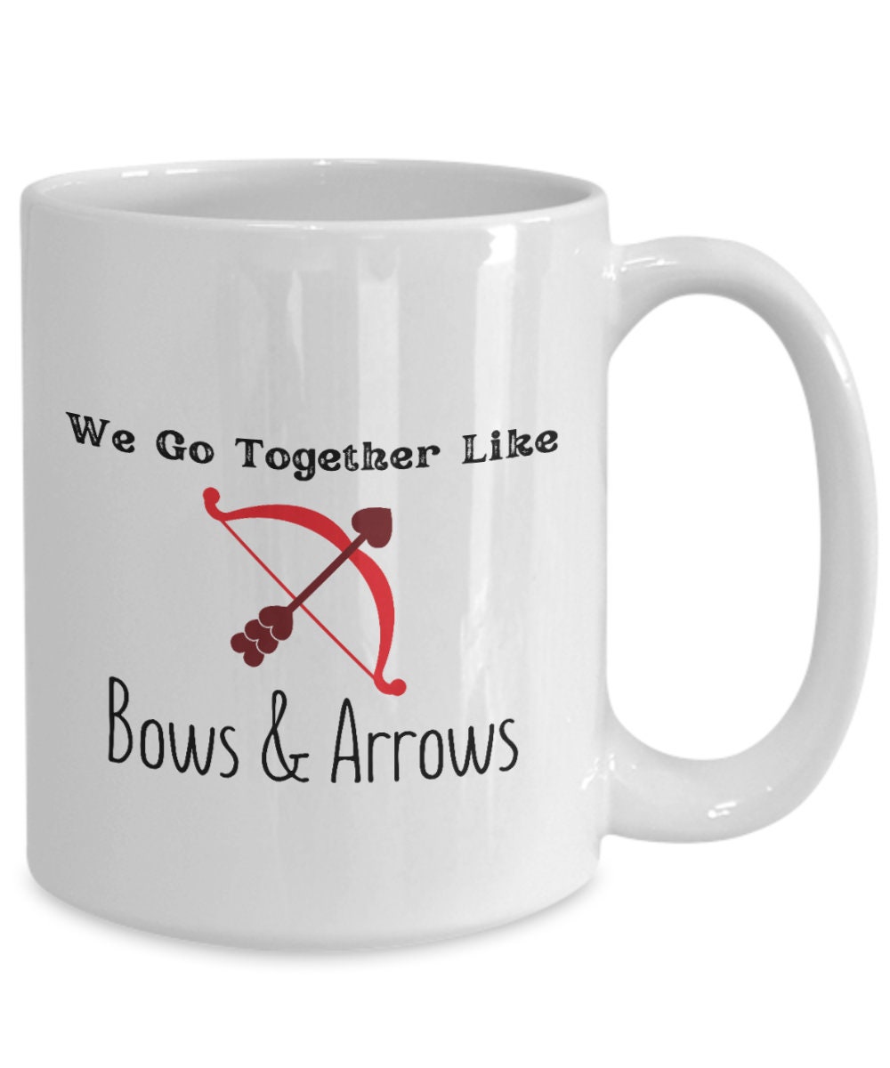 Couples Archery Gift 15oz White Ceramic Coffee Mug We Go | Etsy