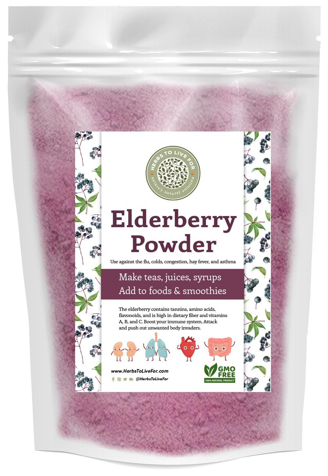 Dry Elderberry Powder 101 Juice Ratio. Premium Elderberry Etsy