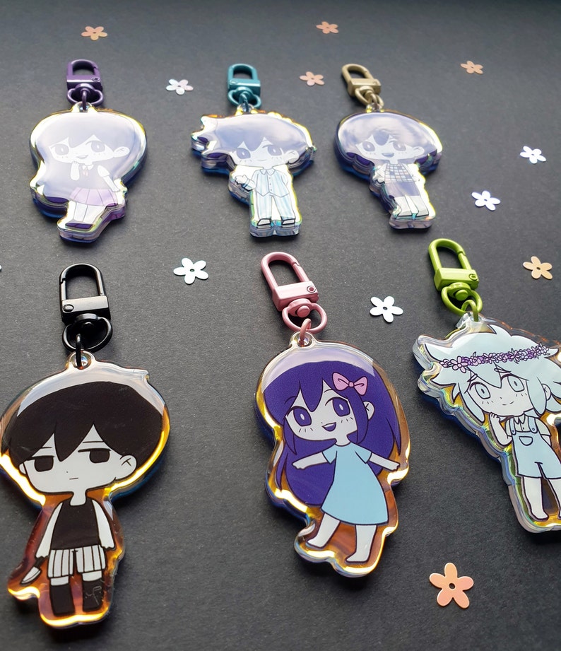 OMORI Rainbow acrylic charms 