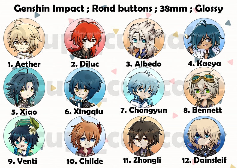 Genshin Impact buttons