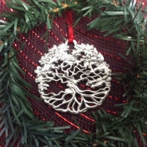 Tree of Life Pewter Christmas Ornament - Christmas Tree Decorations - Tree of Life