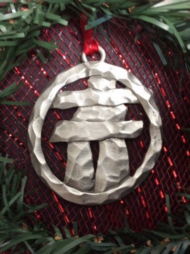 Inukshuk Pewter Christmas Ornament - Pewter Inukshuk - Inukshuk ...