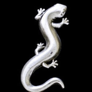Lizard, Gecko, salamander Pewter Lapel Pin - Hat pin