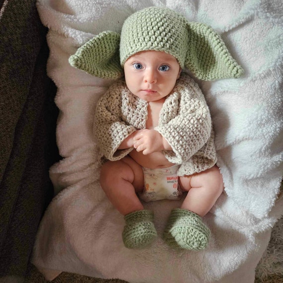 Baby Yoda Costume Yoda Crochet Costume Yoda Crochet Yoda Halloween Costume Etsy