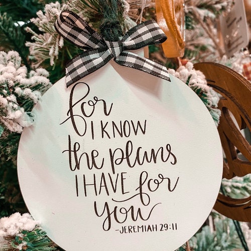 Bible Verse Ornament Christmas Ornament Jeremiah 2911 Etsy