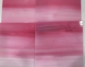 EASTER BUNNY PINK Streaky Spectrum Stained Glass Sheet A16