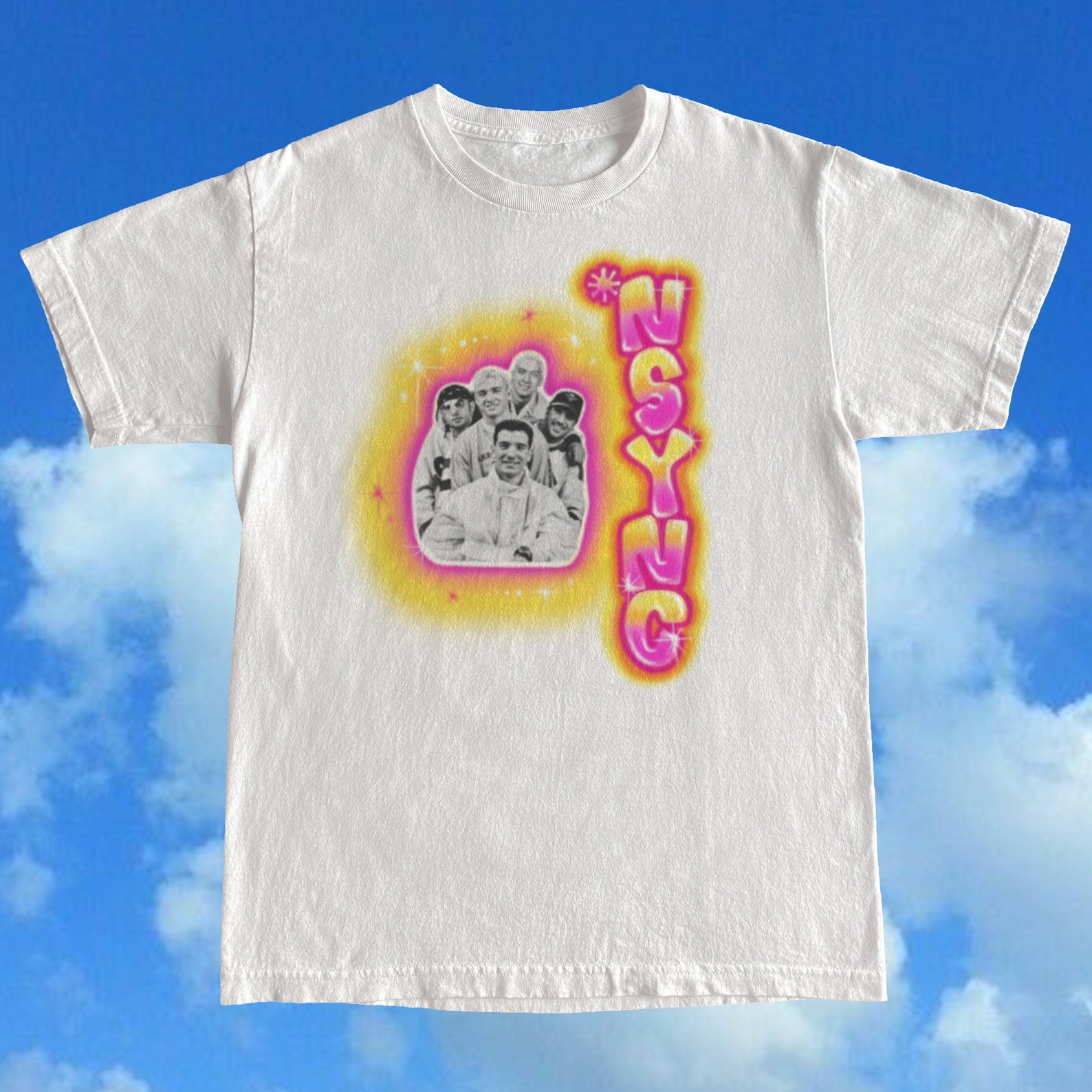 NSYNC Shirt NSYNC Merch 90s Airbrush Design Unisex White Etsy