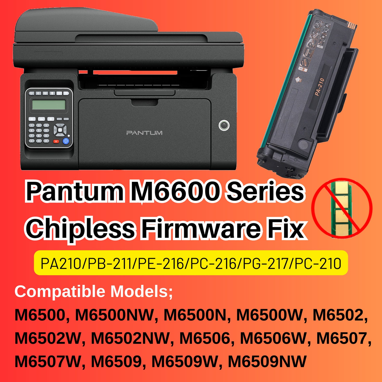 Pantum M6600 Series Chipless Firmware Fix - Etsy