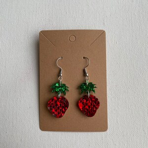 Strawberry Earrings | Strawberries | Fruit Earrings | Food Earrings