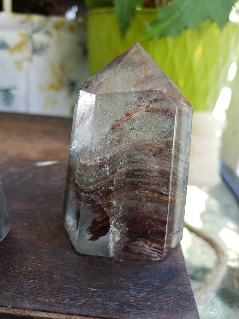 STUNNING GARDEN QUARTZ! A Grade Absolutely Jaw Dropping LodoliteLodaliteInclusion Quartz Super Clear Quality Garden Quartz Points