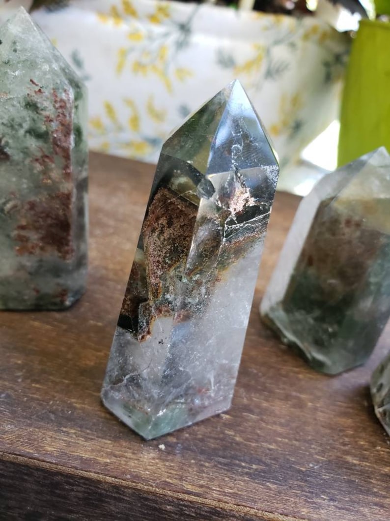 STUNNING GARDEN QUARTZ! A Grade Absolutely Jaw Dropping LodoliteLodaliteInclusion Quartz Super Clear Quality Garden Quartz Points