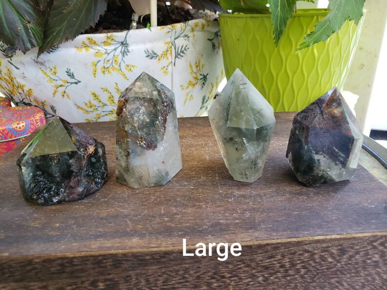 STUNNING GARDEN QUARTZ! A Grade Absolutely Jaw Dropping LodoliteLodaliteInclusion Quartz Super Clear Quality Garden Quartz Points