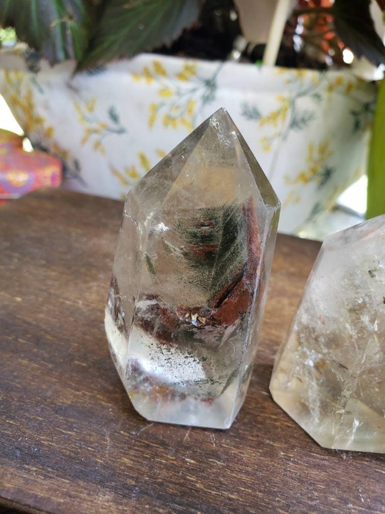 STUNNING GARDEN QUARTZ! A Grade Absolutely Jaw Dropping LodoliteLodaliteInclusion Quartz Super Clear Quality Garden Quartz Points