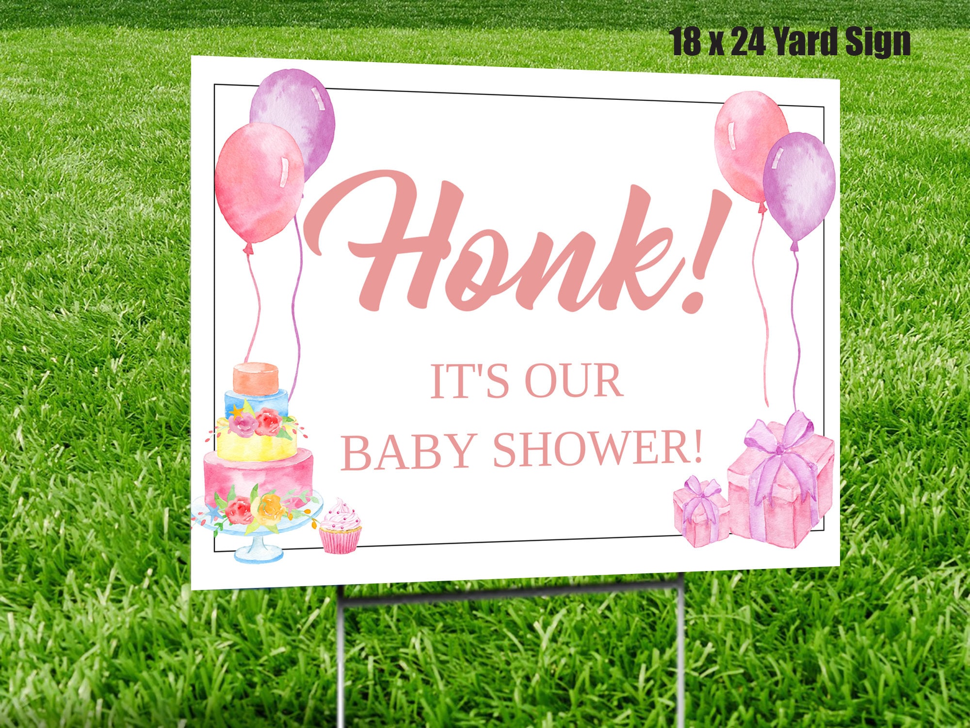 Baby Shower Yard Sign Design Lawn Sign Baby Shower Parade Etsy Canada
