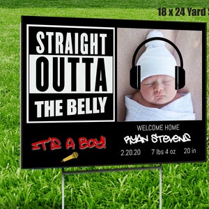 Hip Hop New Baby Yard Sign, Yard Stork Sign, Quarantine yard sign, Baby Birth Announcement Lawn Signs, It&#39;s a Girl, It&#39;s a Boy
