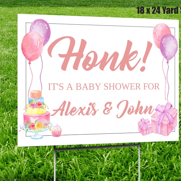 Drive by Baby Shower Yard Sign Etsy