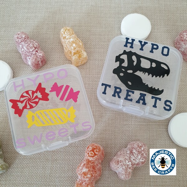 Diabetic Hypo Treats / Sweets Small Container perfect for Pocket or Bag (Design Option) Type 1 Diabetes | Diabetes | Diabetic Bag | Hypo Pot