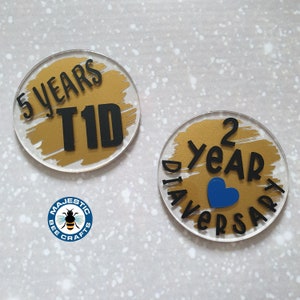 Happy Diaversary Coin / Token Personlised for number of years | Diaversary Gift | Type 1 Diabetes | T1D | Diabetic | Diabetes Anniversary