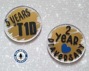 Happy Diaversary Coin / Token Personlised (Years) | Diaversary Gift | Type 1 | T1D | Diabetic | Diabetes Anniversary