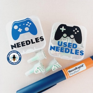 Diabetic Needles or Used Needles Storage Small Container for Handbag/Pocket or Bag Type 1 Diabetic | Diabetes | Type 2 | Type 1 Kids |Gaming